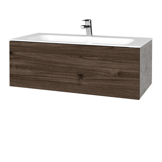 Umývadlová skrinka VARIANTE SZZ 100 pre úmyvadlo Finon - D01 Betón - D25 Teak