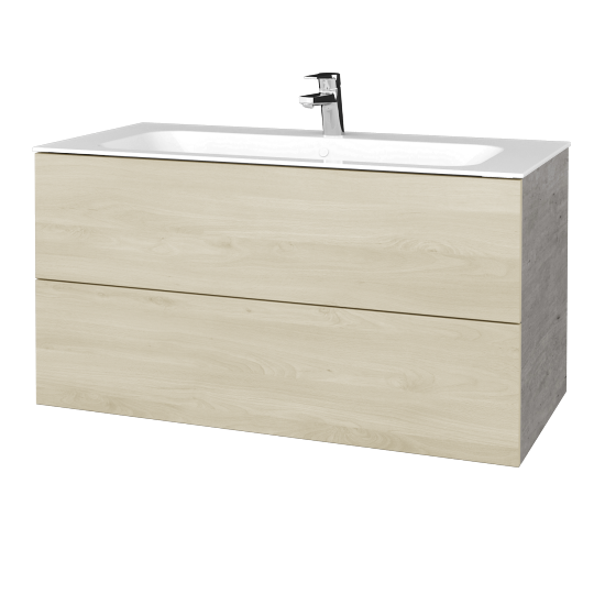 Umývadlová skrinka VARIANTE SZZ2 100 pre úmyvadlo Finon - D01 Betón - D24 Ohio