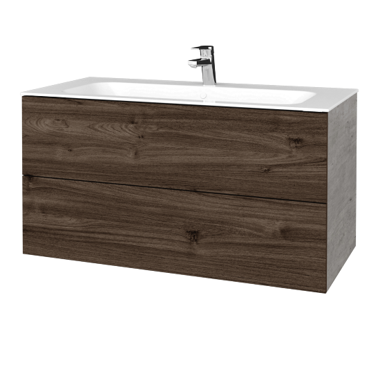 Umývadlová skrinka VARIANTE SZZ2 100 pre úmyvadlo Finon - D01 Betón - D25 Teak