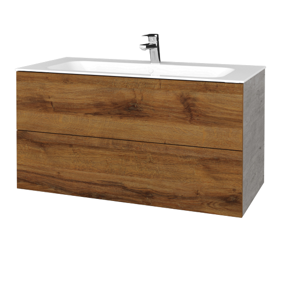 Umývadlová skrinka VARIANTE SZZ2 100 pre úmyvadlo Finon - D01 Betón - D27 Cognac
