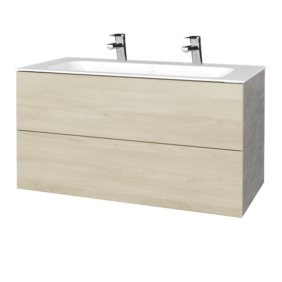 Umývadlová skrinka VARIANTE SZZ2 100 pre úmyvadlo Finon - D01 Betón - D24 Ohio