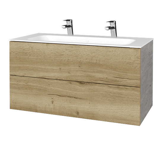 Umývadlová skrinka VARIANTE SZZ2 100 pre úmyvadlo Finon - D01 Betón - D26 Ontario