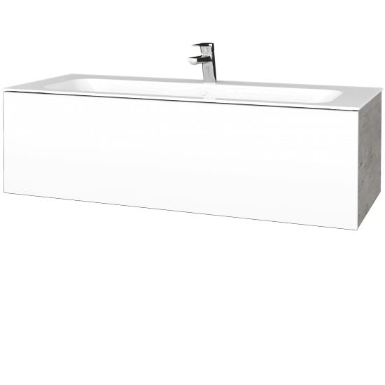 Koupelnová skříňka VARIANTE SZZ 120 pro umyvadlo Finion - D01 Beton - M01 Bílá mat