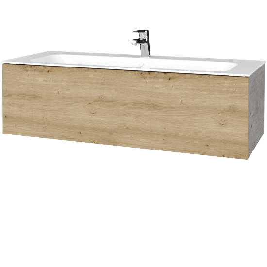 Umývadlová skrinka VARIANTE SZZ 120 pre úmyvadlo Finon - D01 Betón - D22 Karamel