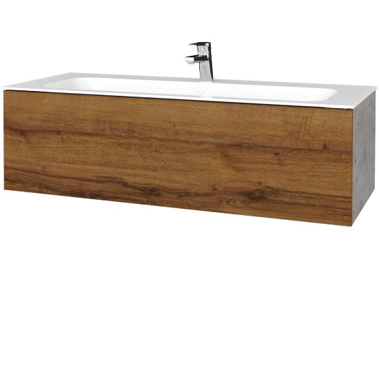 Umývadlová skrinka VARIANTE SZZ 120 pre úmyvadlo Finon - D01 Betón - D27 Cognac