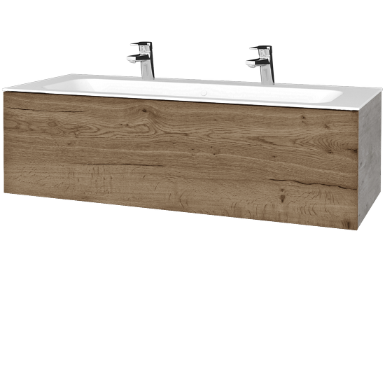 Umývadlová skrinka VARIANTE SZZ 120 pre úmyvadlo Finon - D01 Betón - D21 Tobacco