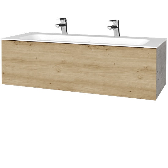 Umývadlová skrinka VARIANTE SZZ 120 pre úmyvadlo Finon - D01 Betón - D22 Karamel