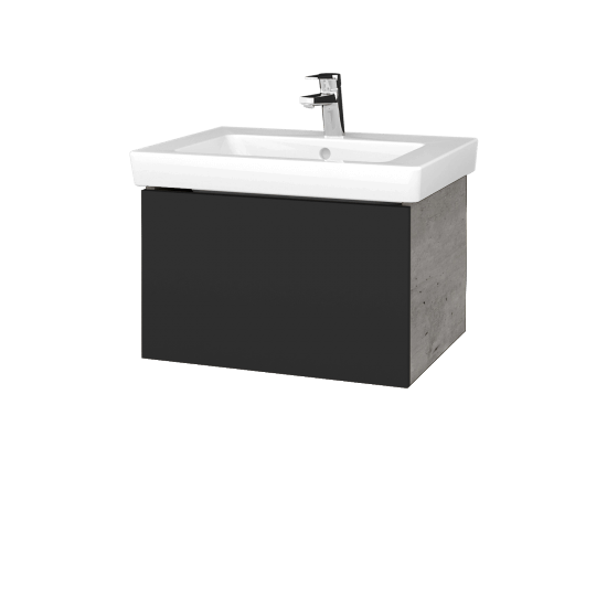 Umývadlová skrinka VARIANTE SZZ 60 pro umyvadlo Subway 2.0 - D01 Betón - N03 Graphite