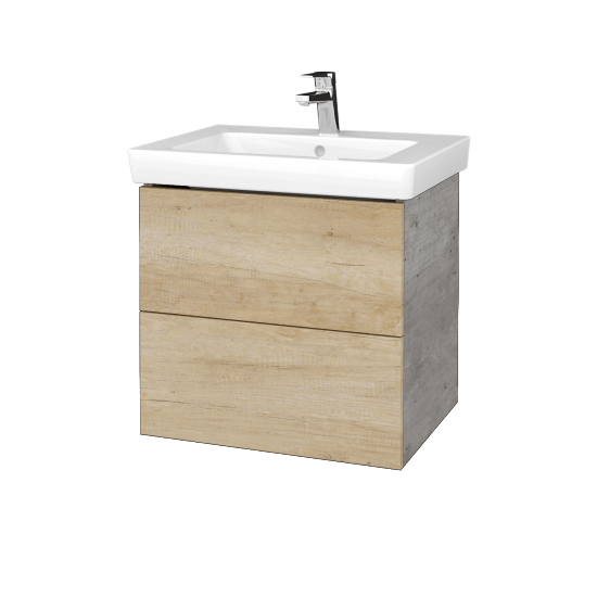 Umývadlová skrinka VARIANTE SZZ2 60 pre umývadlo Subway 2.0 - D01 Betón - D15 Nebraska