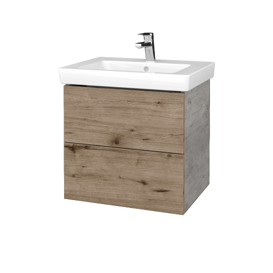 Umývadlová skrinka VARIANTE SZZ2 60 pre umývadlo Subway 2.0 - D01 Betón - D23 Herkules