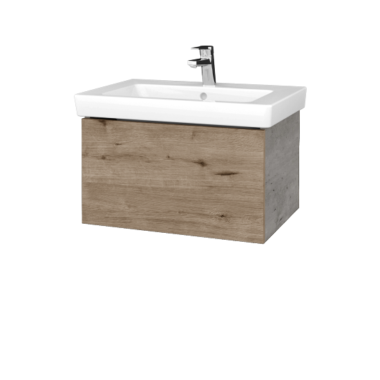 Umývadlová skrinka VARIANTE SZZ 65 pro umyvadlo Subway 2.0 - D01 Betón - D23 Herkules