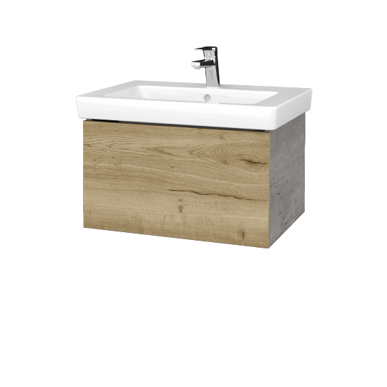 Umývadlová skrinka VARIANTE SZZ 65 pro umyvadlo Subway 2.0 - D01 Betón - D26 Ontario