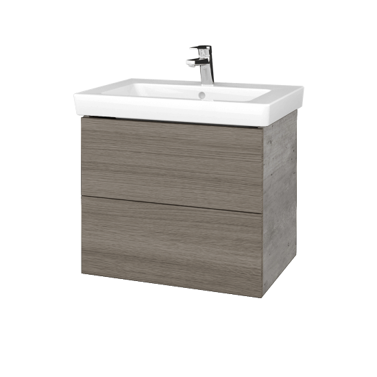 Umývadlová skrinka VARIANTE SZZ2 65 pro umyvadlo Subway 2.0 - D01 Betón - D03 Cafe