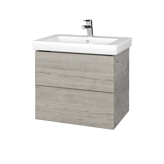 Umývadlová skrinka VARIANTE SZZ2 65 pro umyvadlo Subway 2.0 - D01 Betón - D05 Oregon