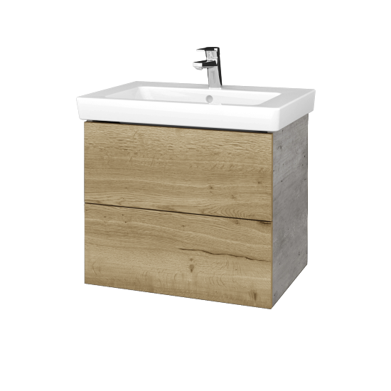 Umývadlová skrinka VARIANTE SZZ2 65 pro umyvadlo Subway 2.0 - D01 Betón - D26 Ontario