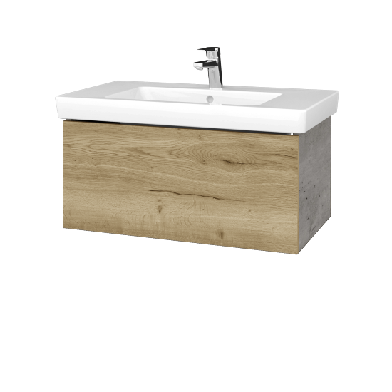 Umývadlová skrinka VARIANTE SZZ 80 pro umyvadlo Subway 2.0 - D01 Betón - D26 Ontario