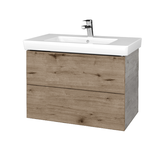 Umývadlová skrinka VARIANTE SZZ2 80 pro umyvadlo Subway 2.0 - D01 Betón - D23 Herkules