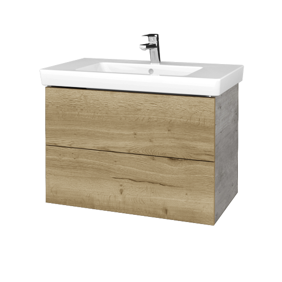 Umývadlová skrinka VARIANTE SZZ2 80 pro umyvadlo Subway 2.0 - D01 Betón - D26 Ontario