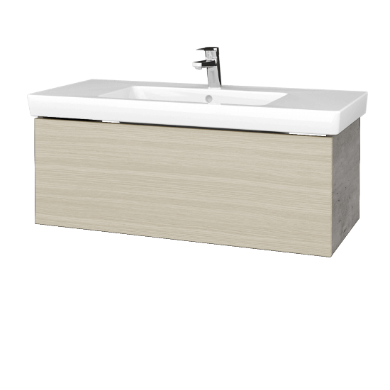 Umývadlová skrinka VARIANTE SZZ 100 pro umyvadlo Subway 2.0 - D01 Betón - D04 Dub