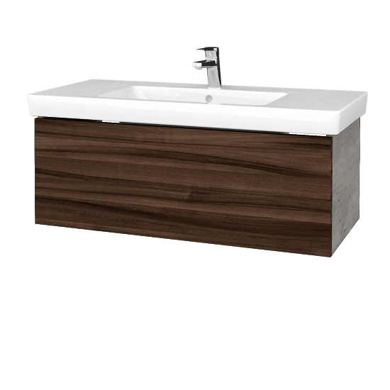 Umývadlová skrinka VARIANTE SZZ 100 pro umyvadlo Subway 2.0 - D01 Betón - D06 Orech