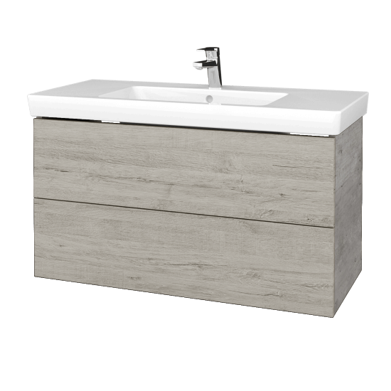 Umývadlová skrinka VARIANTE SZZ2 100 pro umyvadlo Subway 2.0 - D01 Betón - D05 Oregon