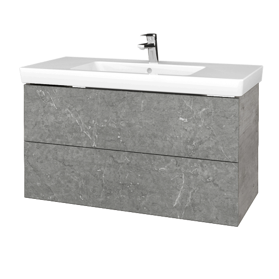 Umývadlová skrinka VARIANTE SZZ2 100 pro umyvadlo Subway 2.0 - D01 Betón - D20 Galaxy