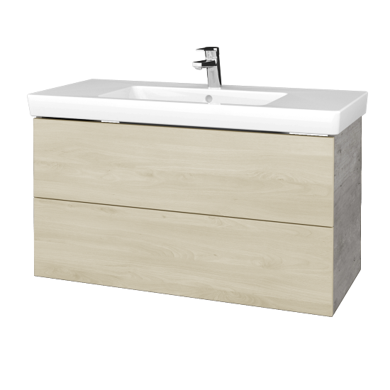 Umývadlová skrinka VARIANTE SZZ2 100 pro umyvadlo Subway 2.0 - D01 Betón - D24 Ohio