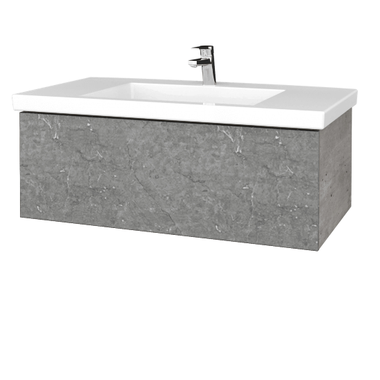 Kúpeľňová skrinka VARIANTE SZZ 100 pre umývadlo Metric - D01 Betón - D20 Galaxy