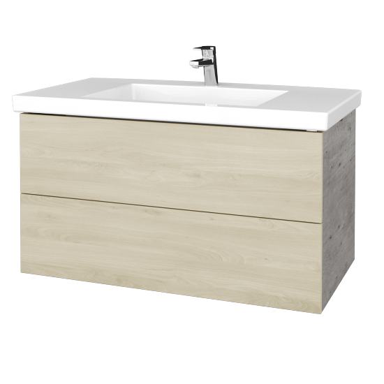 Kúpeľňová skrinka VARIANTE SZZ2 100 pre umývadlo Metric - D01 Betón - D24 Ohio