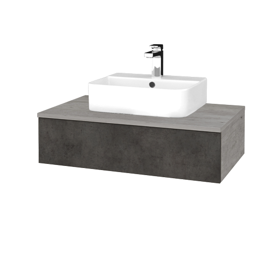 Kúpeľňová skrinka MODULE SZZ 80 umývadlo Joy 3 - D01 Betón - D16 Tmavý betón - Nie