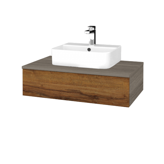 Kúpeľňová skrinka MODULE SZZ 80 umývadlo Joy 3 - D03 Cafe - D27 Cognac - Nie