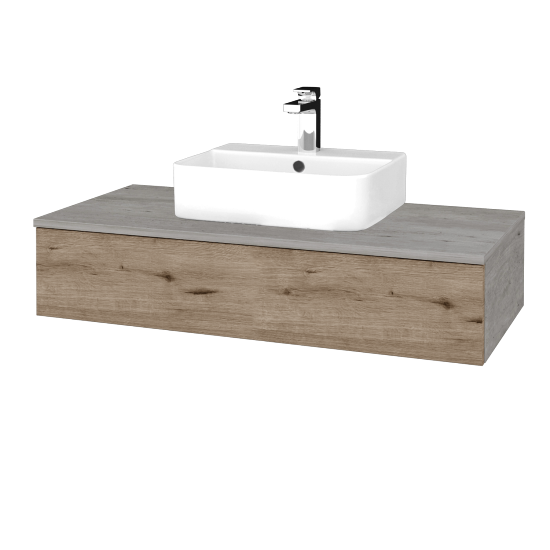 Kúpeľňová skrinka MODULE SZZ 100 umývadlo Joy 3 - D01 Betón - D23 Herkules - Nie