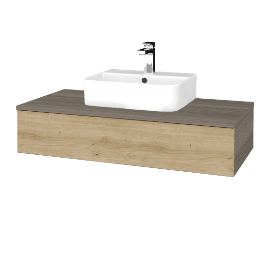Kúpeľňová skrinka MODULE SZZ 100 umývadlo Joy 3 - D03 Cafe - D22 Karamel - Nie