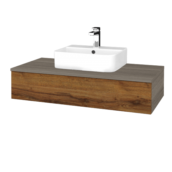 Kúpeľňová skrinka MODULE SZZ 100 umývadlo Joy 3 - D03 Cafe - D27 Cognac - Nie