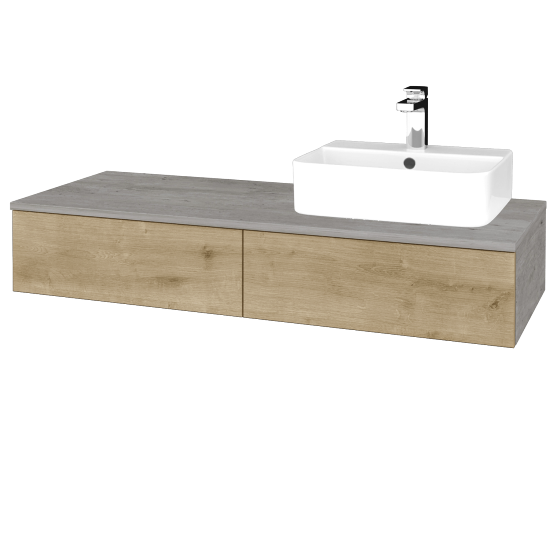 Kúpeľňová skrinka MODULE SZZ2 120 umývadlo Joy 3 - D01 Betón - D09 Arlington - Levé - Nie