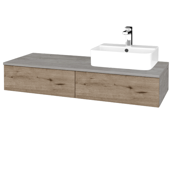 Kúpeľňová skrinka MODULE SZZ2 120 umývadlo Joy 3 - D01 Betón - D23 Herkules - Levé - Nie