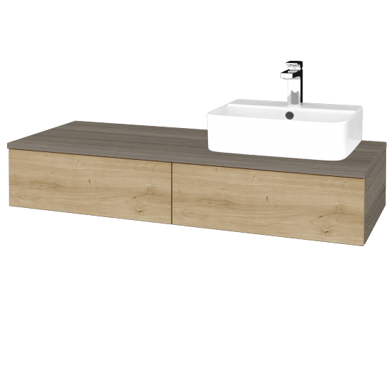 Kúpeľňová skrinka MODULE SZZ2 120 umývadlo Joy 3 - D03 Cafe - D22 Karamel - Levé - Nie