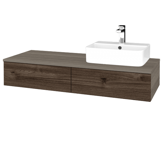Kúpeľňová skrinka MODULE SZZ2 120 umývadlo Joy 3 - D03 Cafe - D25 Teak - Levé - Nie