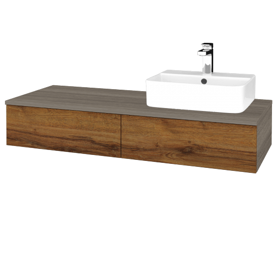 Kúpeľňová skrinka MODULE SZZ2 120 umývadlo Joy 3 - D03 Cafe - D27 Cognac - Levé - Nie