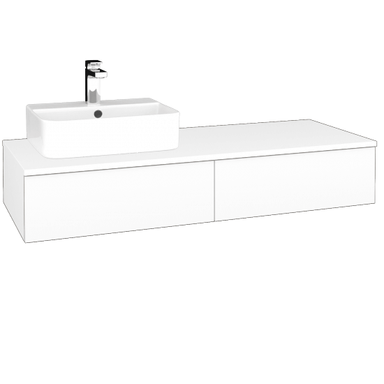 Kúpeľňová skrinka MODULE SZZ2 120 umývadlo Joy 3 - N01 Biela lesk - L01 Biela vysoký lesk - Pravé