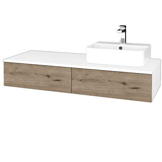 Kúpeľňová skrinka MODULE SZZ2 120 umývadlo Joy 3 - N01 Biela lesk - D23 Herkules - Levé - Nie