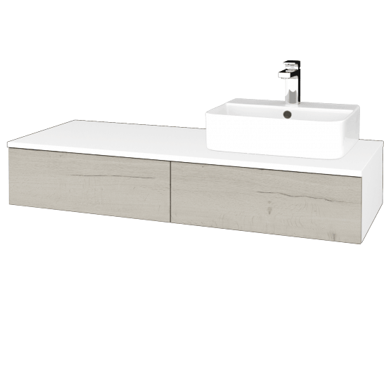 Kúpeľňová skrinka MODULE SZZ2 120 umývadlo Joy 3 - N01 Biela lesk - D28 Alberta - Levé - Nie
