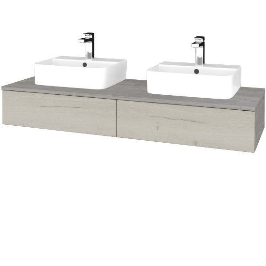 Kúpeľňová skrinka MODULE SZZ2 140 umývadlo Joy 3 - D01 Betón - D28 Alberta - Nie