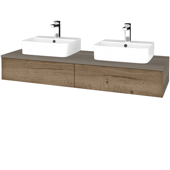 Kúpeľňová skrinka MODULE SZZ2 140 umývadlo Joy 3 - D03 Cafe - D21 Tobacco - Nie