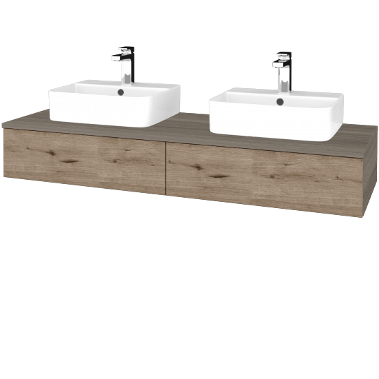 Kúpeľňová skrinka MODULE SZZ2 140 umývadlo Joy 3 - D03 Cafe - D23 Herkules - Nie
