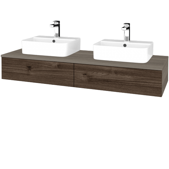 Kúpeľňová skrinka MODULE SZZ2 140 umývadlo Joy 3 - D03 Cafe - D25 Teak - Nie