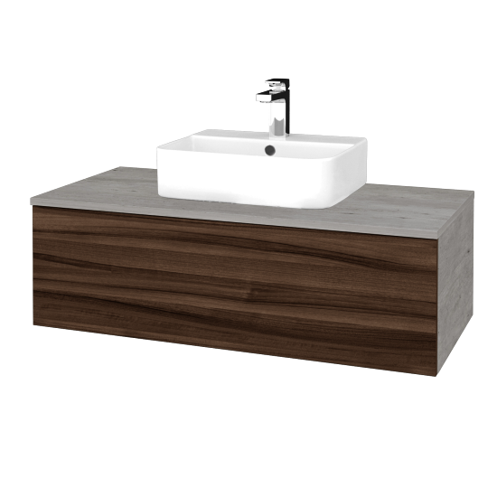 Kúpeľňová skrinka MODULE SZZ1 100 umývadlo Joy 3 - D01 Betón - D06 Orech - Nie