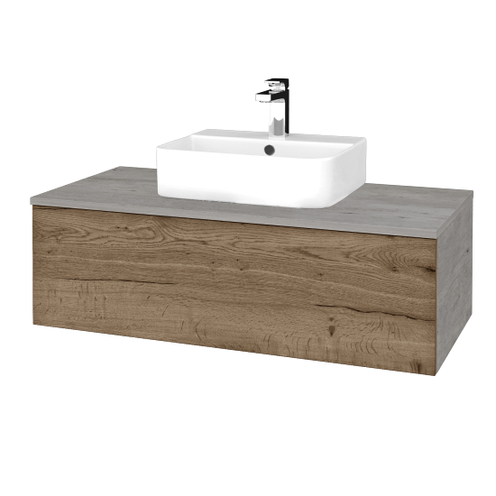 Kúpeľňová skrinka MODULE SZZ1 100 umývadlo Joy 3 - D01 Betón - D21 Tobacco - Nie