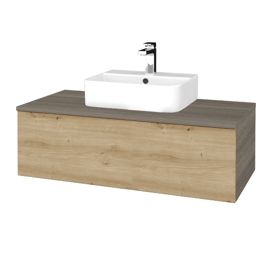 Kúpeľňová skrinka MODULE SZZ1 100 umývadlo Joy 3 - D03 Cafe - D22 Karamel - Nie