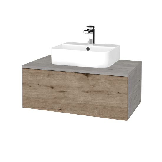 Kúpeľňová skrinka MODULE SZZ1 80 umývadlo Joy 3 - D01 Betón - D23 Herkules - Nie